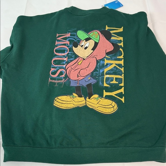 Disney Green Mickey Mouse Crewneck Sweater - Picture 3 of 3